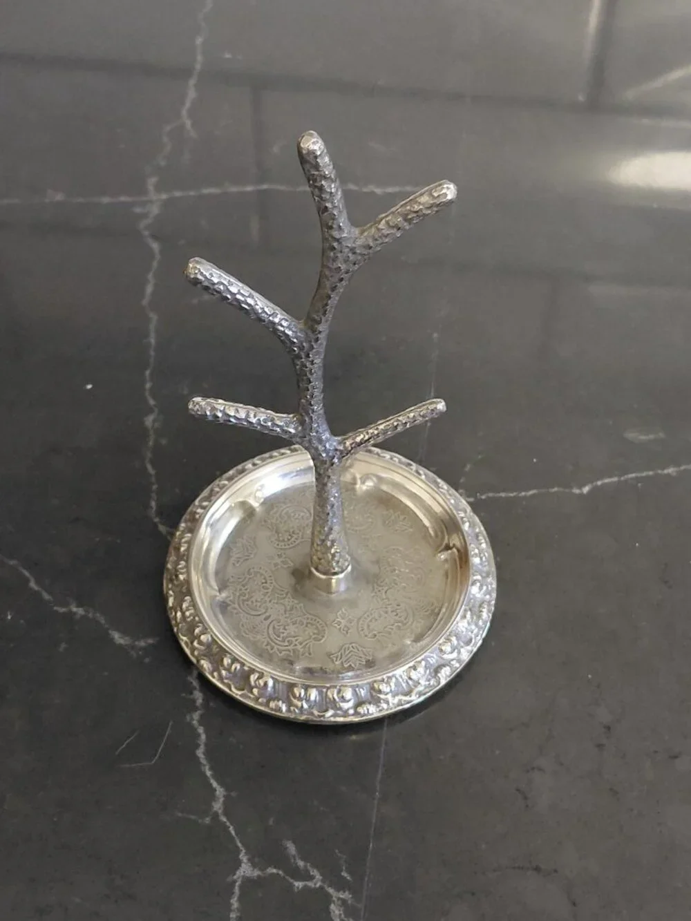 Vintage Silver Tree Jewelry Organizer